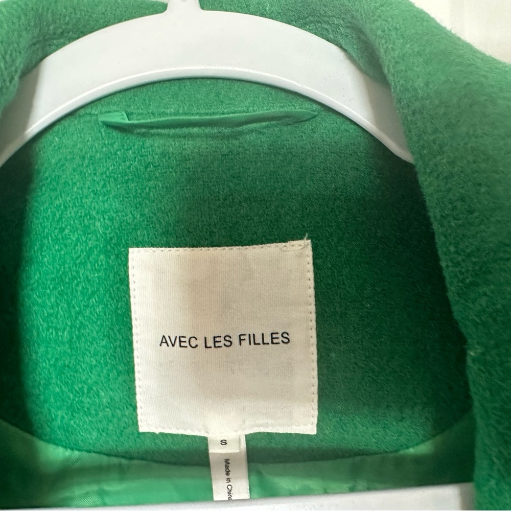 Avec Les Filles Vibrant Green Trench Coat - Picture 2 of 2